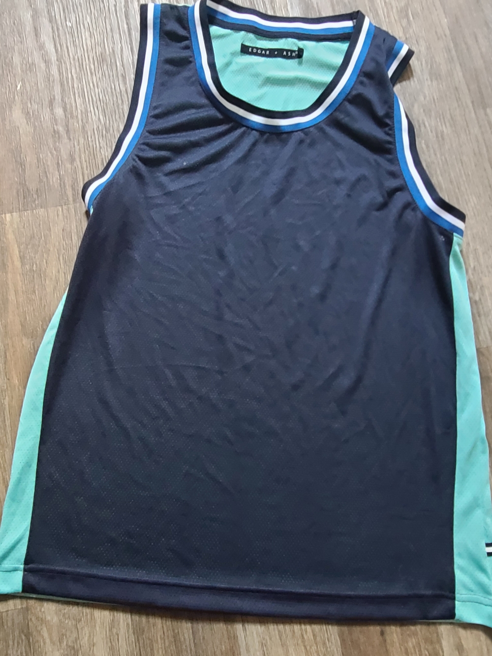 Ash Mint & Navy Athletic Tank Top